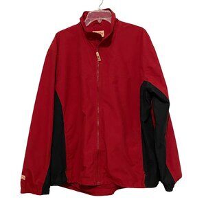 Red Kap Mens Full Zip Windbreaker Jacket XL Red Outdoors Gorpcore Travel Casual